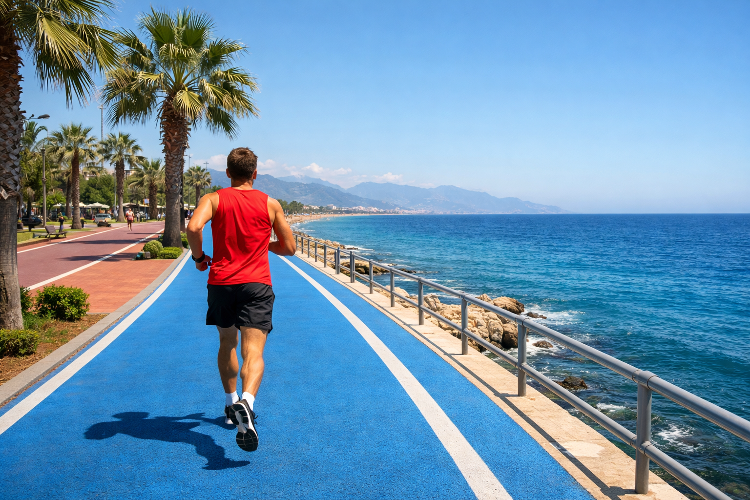 Sahil kenarinda kosu parkuru